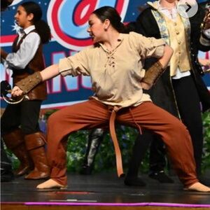 Tan and Brown Costume with Sword